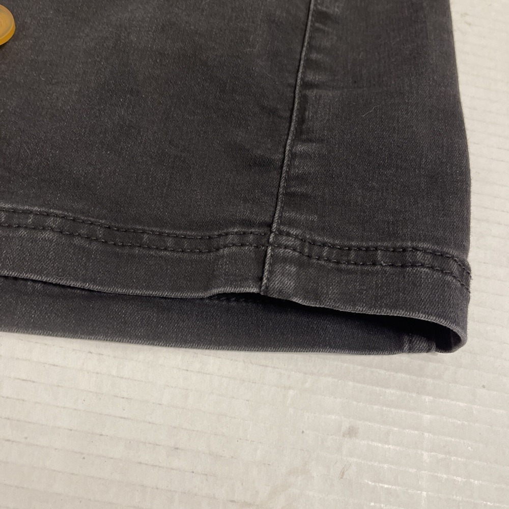 Free People Little Daisies Black Denim Mini Skirt Short Buttons Women's Size 8 - Picture 4 of 12